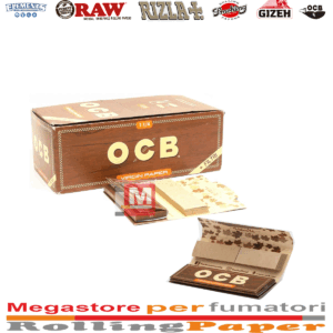 Cartine OCB Virgin Marrone 1 1/4 + Filtri in Carta – Naturali, 24 Libretti