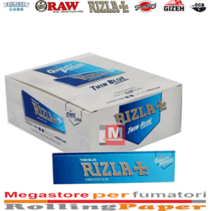 Cartine Rizla Blu King Size Slim – Lunghe Regolari, 50 Libretti