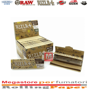 Cartine Rizla Natura Hemp King Size Slim – in Canapa con Filtri, 32 Libretti