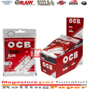 OCB Filtri Slim Lunghi 6x20mm – 10 Bustine per Box | Originali