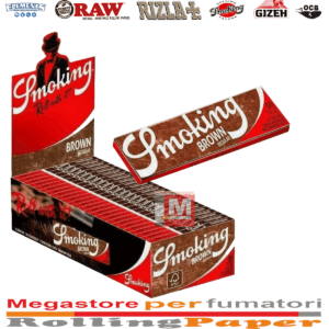 Cartine Smoking Brown – Corte Singole Marroni Senza Cloro, 50 Libretti