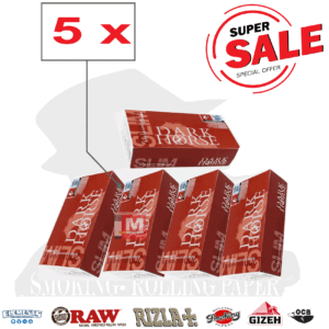Dark Horse Tubetti Super Slim Lunghi 6,5mm 200er Con Filtro 5 Box Da 200 Tubes