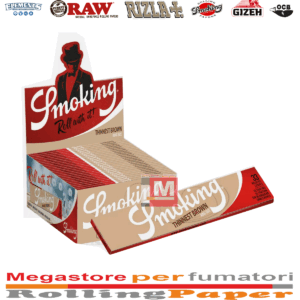 Cartine Smoking Thinnest Brown – Marroni King Size Slim Lunghe, 50 Libretti