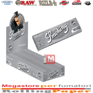 Cartine Smoking Master Medium 1¼ – Carta Ultra Sottile Argento, 25 Libretti
