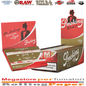 Cartine Smoking Gold Oro – Corte Doppie Eleganti per Sigarette, 25 Libretti
