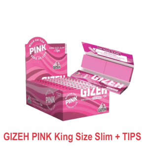 Gizeh King Size Pink Long Rolling Papers with Paper Filters