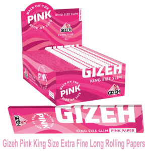 Gizeh Pink King Size Extra Fine Long Rolling Papers – Box of 50 Booklets