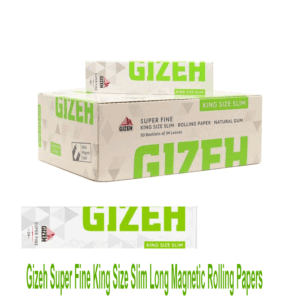Gizeh Super Fine King Size Slim Long Magnetic Rolling Papers – Box of 50 Booklets
