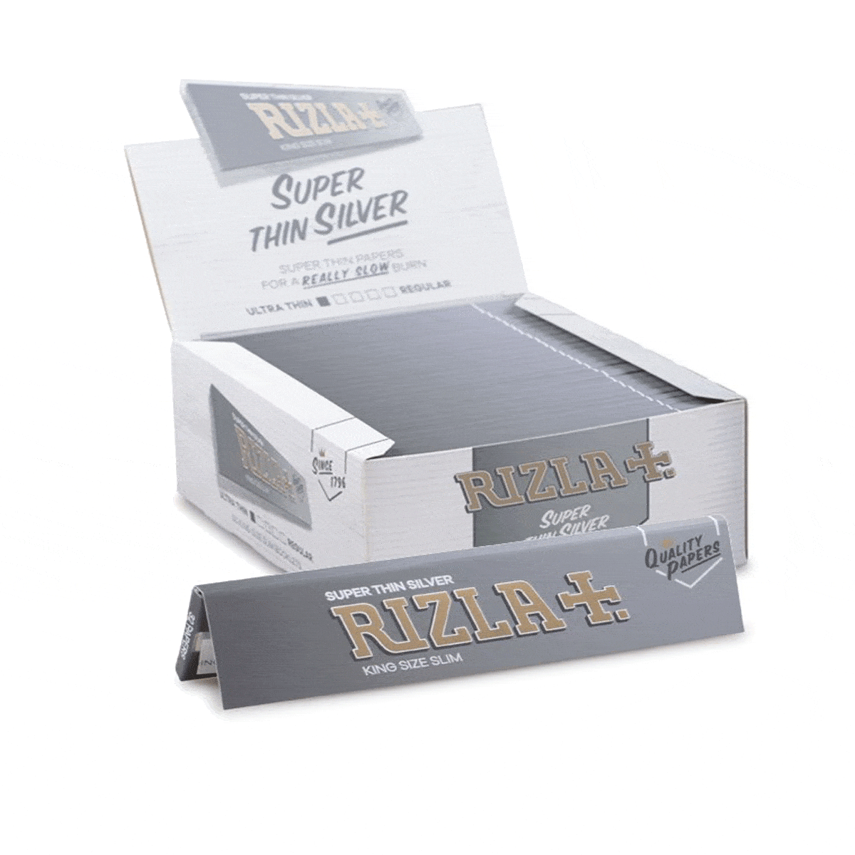 Cartine Rizla Argento King Size Slim 50 Libretti Originali – DG-STORES