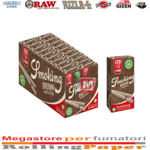 Smoking Filtri Brown Biodegradabili Ultra Slim 5,7 mm Ecologici Da 20 Astucci 120 Filtrini