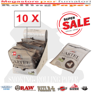 Cartel Filtri BIO Slim Size 6mm x 15mm – 10 Bustine da 120 Filtrini