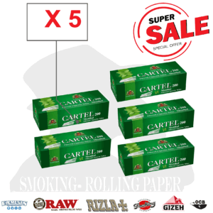 Cartel Tubetti Menthol 15mm Filter – Da 200 Sigarette Vuote