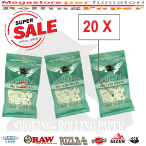 Filtri Cartel Semi Regular Size 7mm 15mm In Busta 20 Bustine Da 100 Filtrini