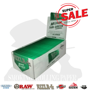 Cartine Rizla Verde Corte – Regular Green Classiche, 50 Libretti