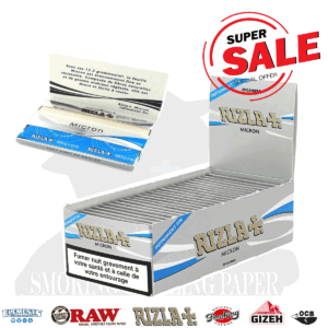 Cartine Rizla Micron Corte Doppie – Ultra Sottili, 25 Libretti (100 Fogli)